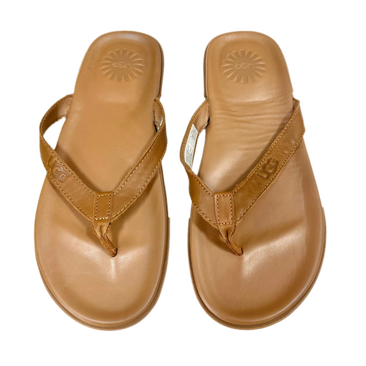 Sandals Designer By Ugg In Brown, Size: 12