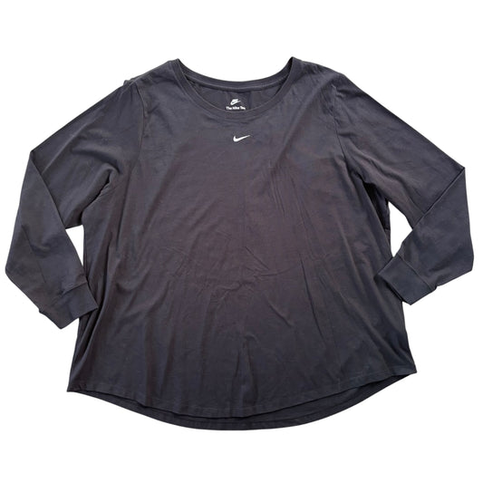 Athletic Top Long Sleeve Crewneck By Nike Apparel In Black, Size: 3x