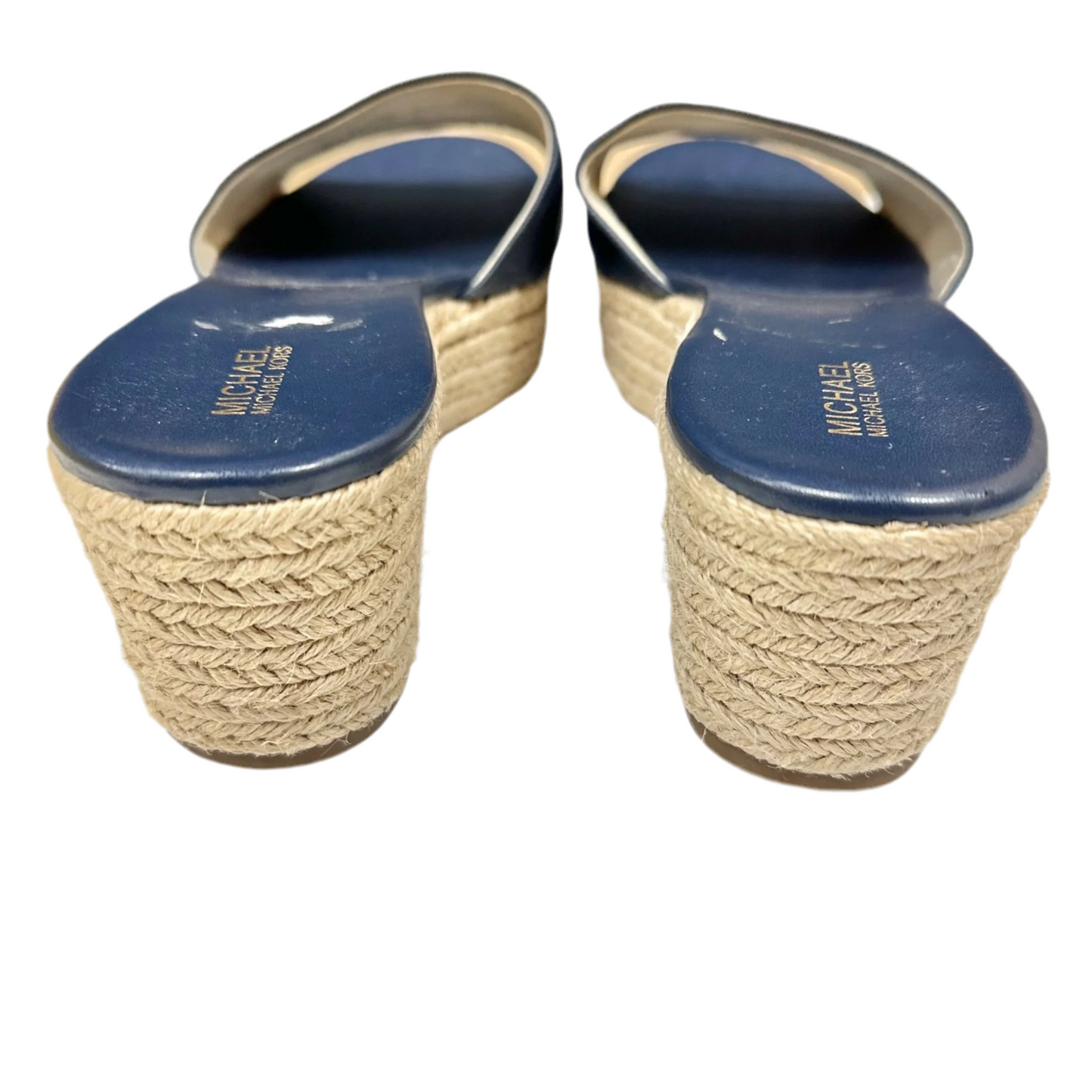Sandals Heels Wedge By Michael By Michael Kors In Blue, Size: 8.5