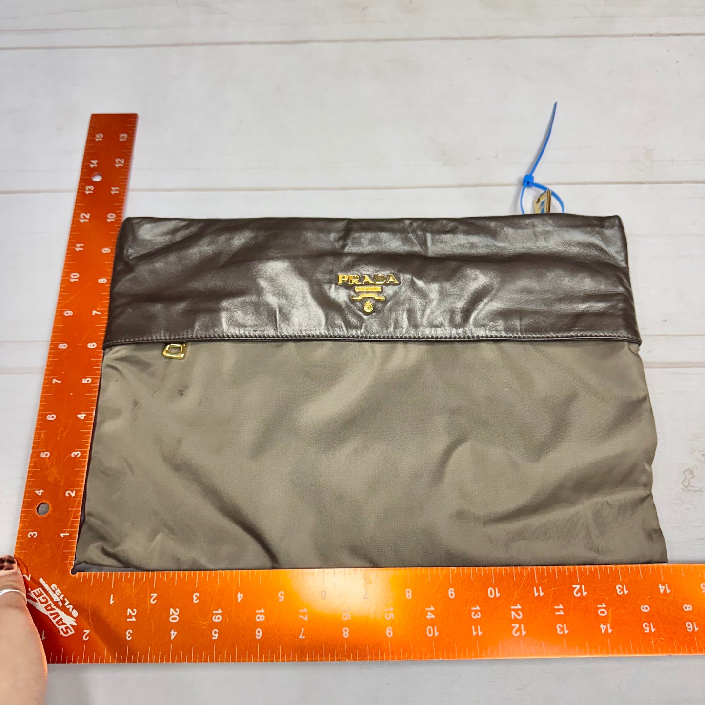 Clutch Luxury Designer By Prada, Size: Medium