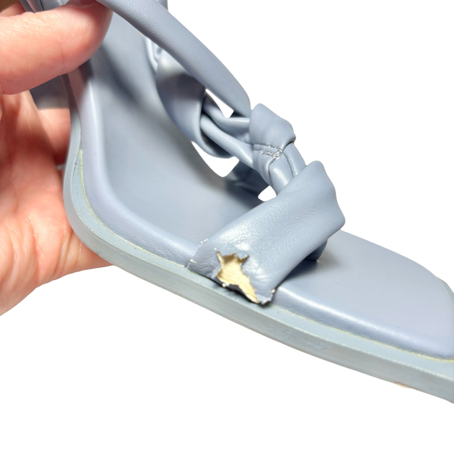 Sandals Heels Block By Na-kd In Blue, Size: 10.5