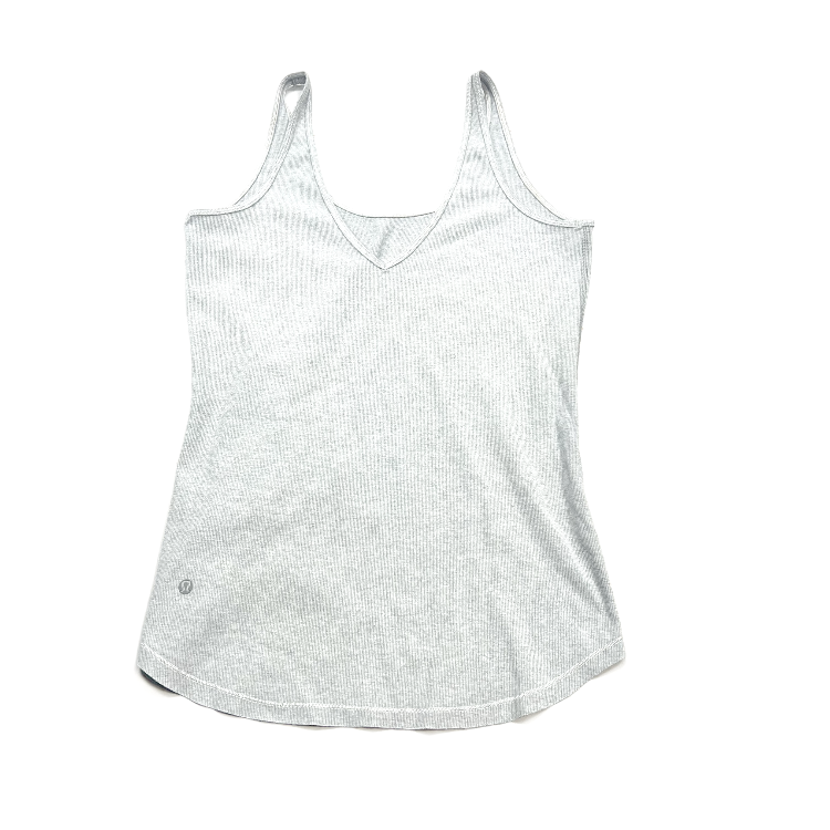 Athletic Tank Top By Lululemon In Grey, Size: M