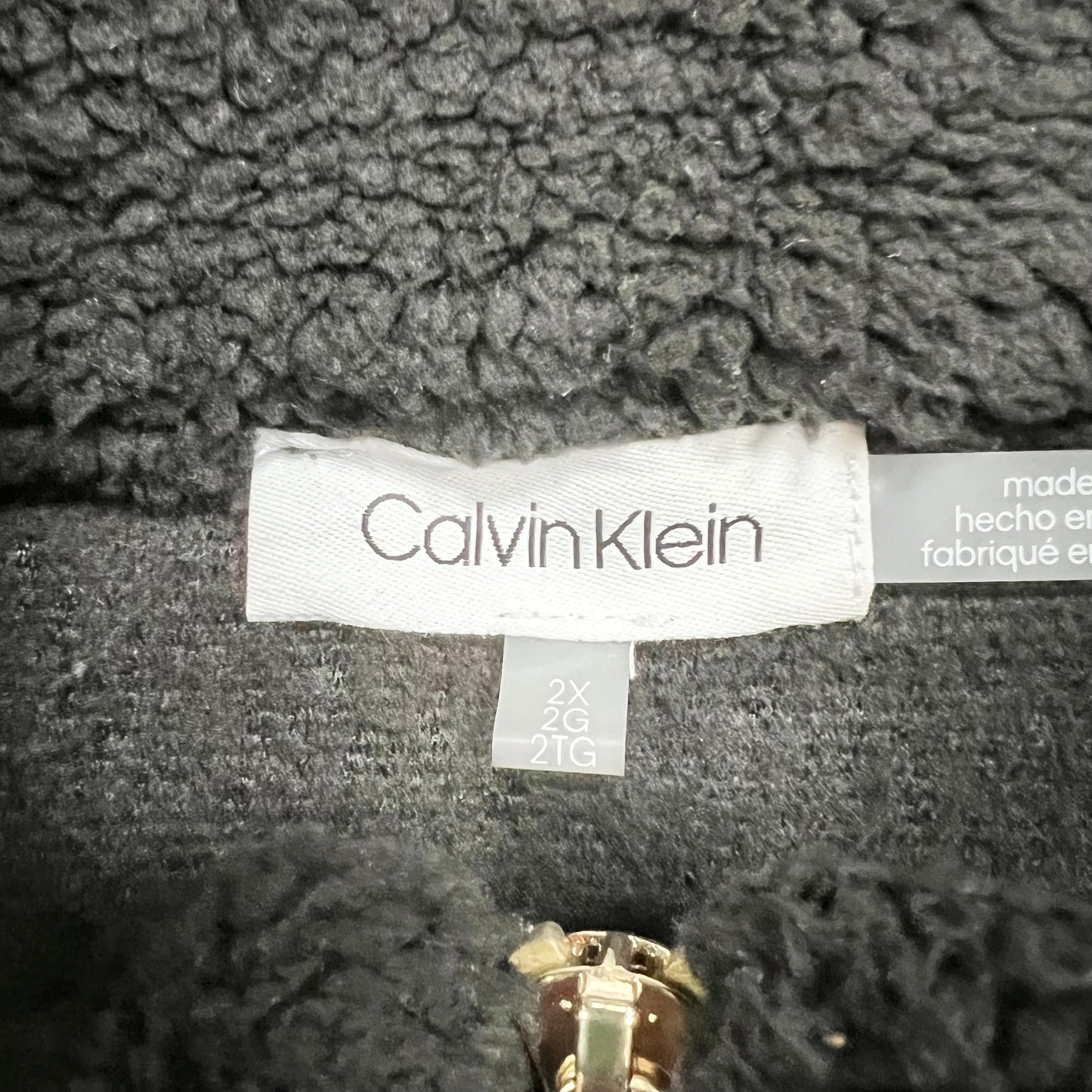 Jacket Faux Fur & Sherpa By Calvin Klein  Size: 2x
