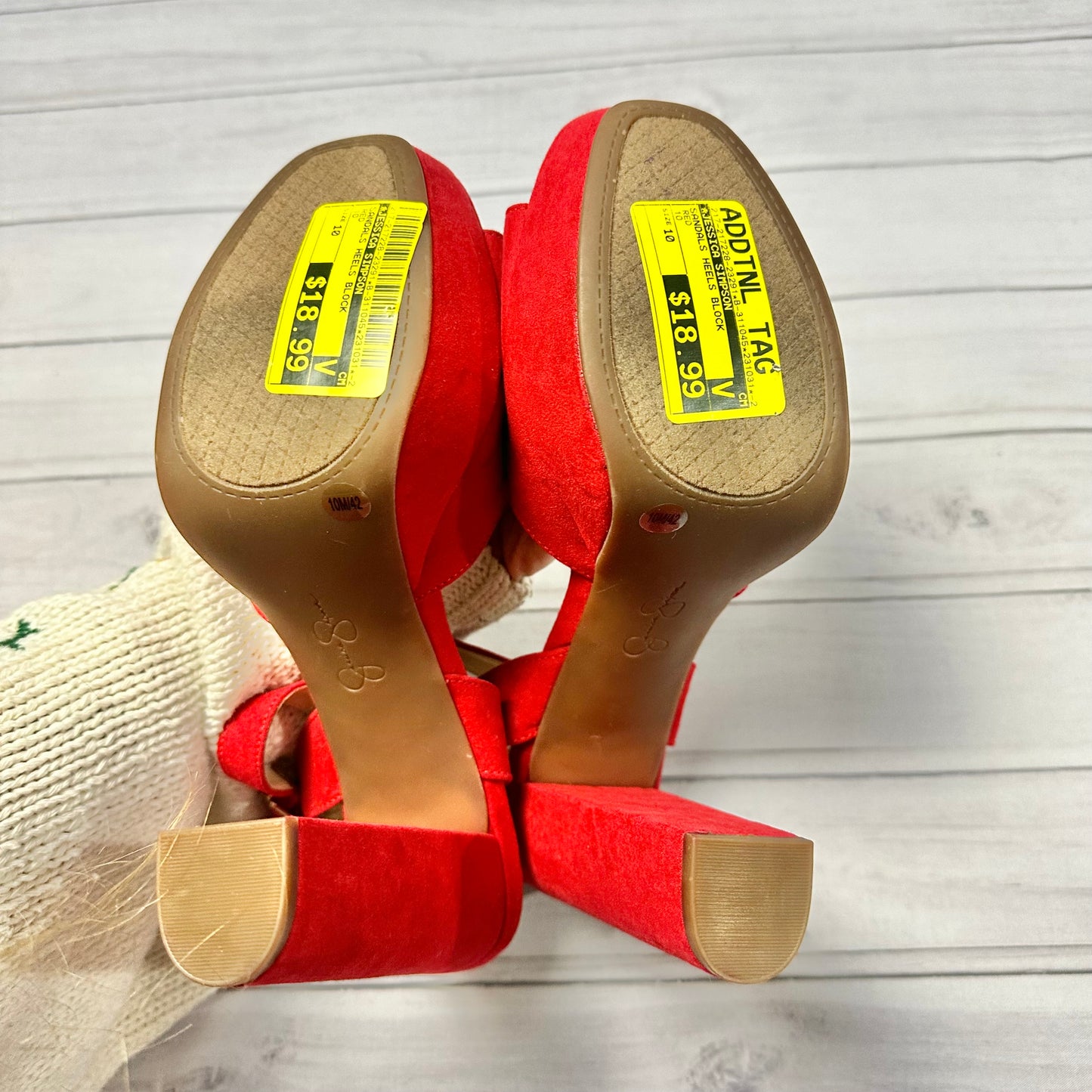 Sandals Heels Block By Jessica Simpson  Size: 10