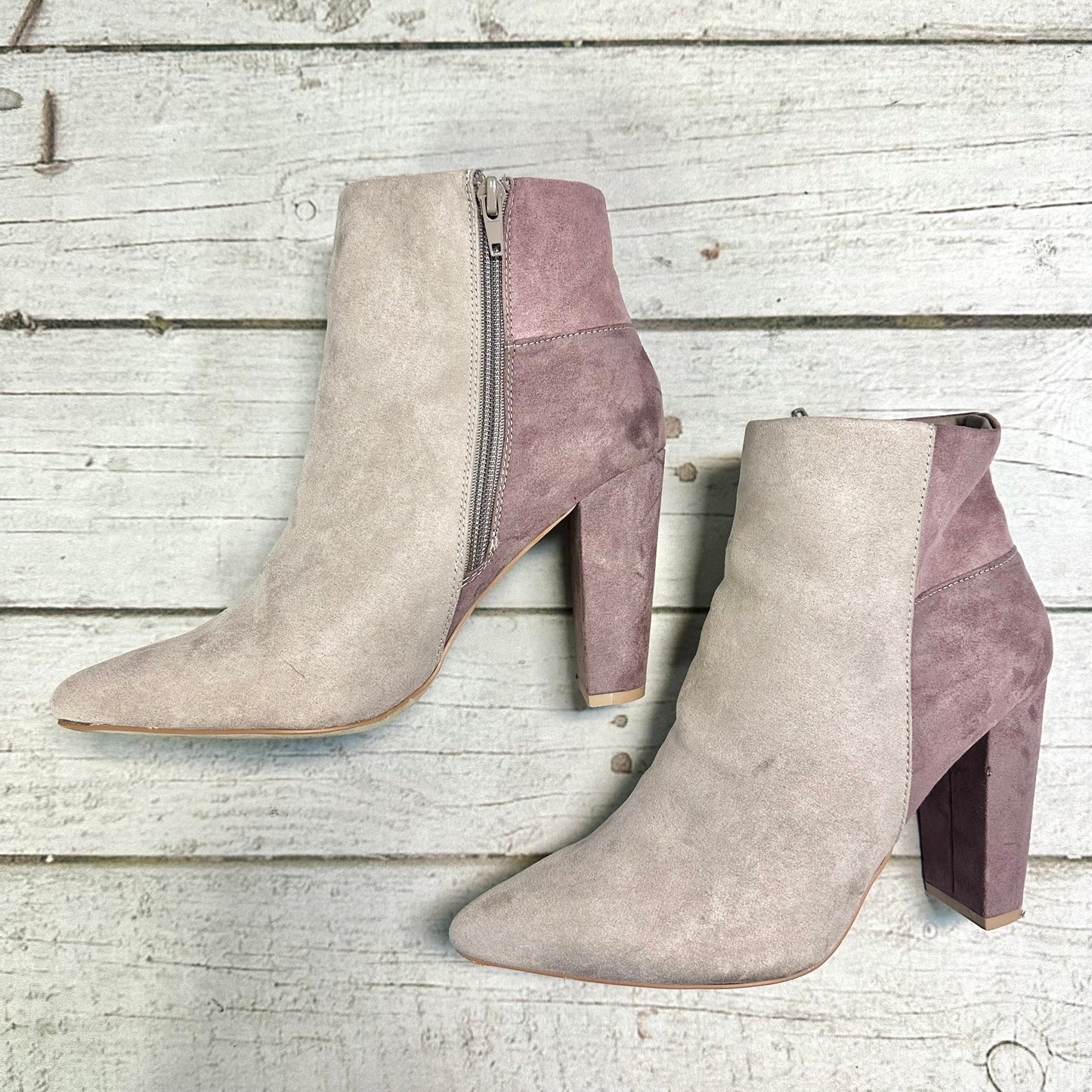 Boots Ankle Heels By Just Fab  Size: 9.5