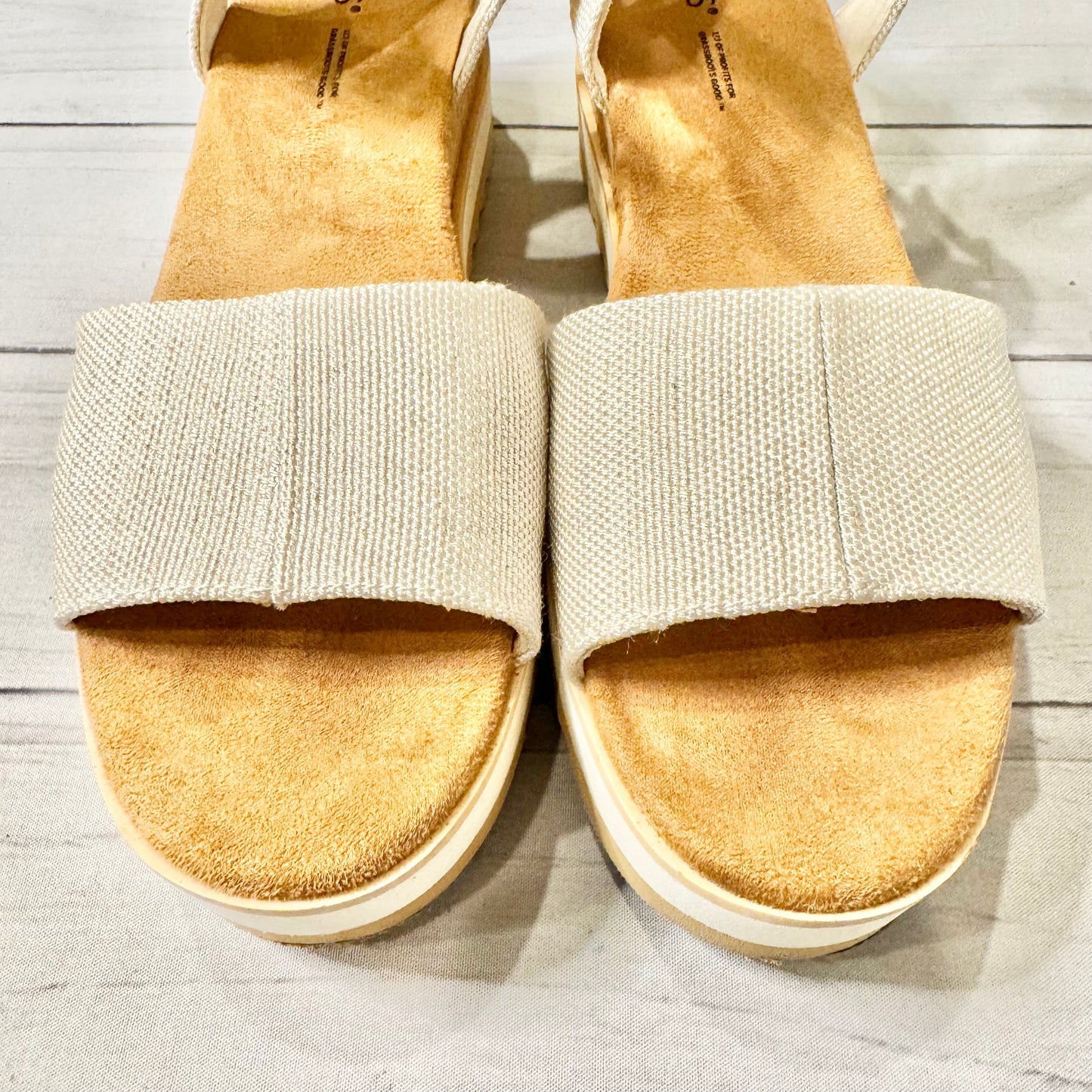 Sandals Heels Wedge By Toms  Size: 9.5